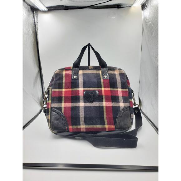Juicy Couture - Red Plaid Laptop Bag Y2K Vintage Rare! - Picture 3 of 16